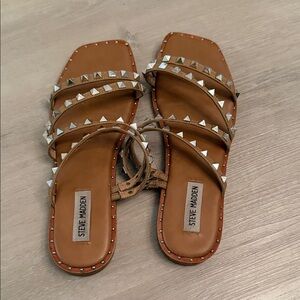 Steve Madden Brown Studded Sandals size 9